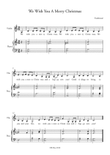 We Wish You A Merry Christmas - Easy Violin and Piano