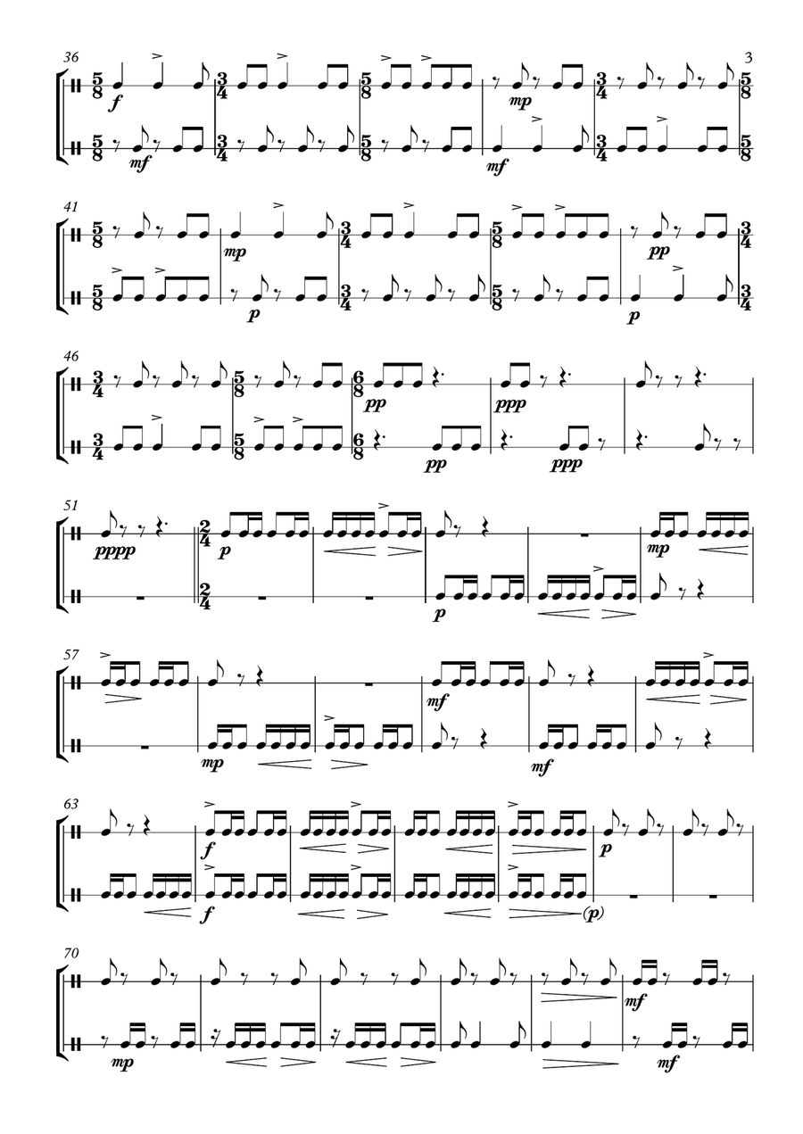 Music for Clapping Chamber Music scores gallery preview page 3
