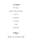 Trio sonata QV 2 20 (arrangement for 3 recorders)