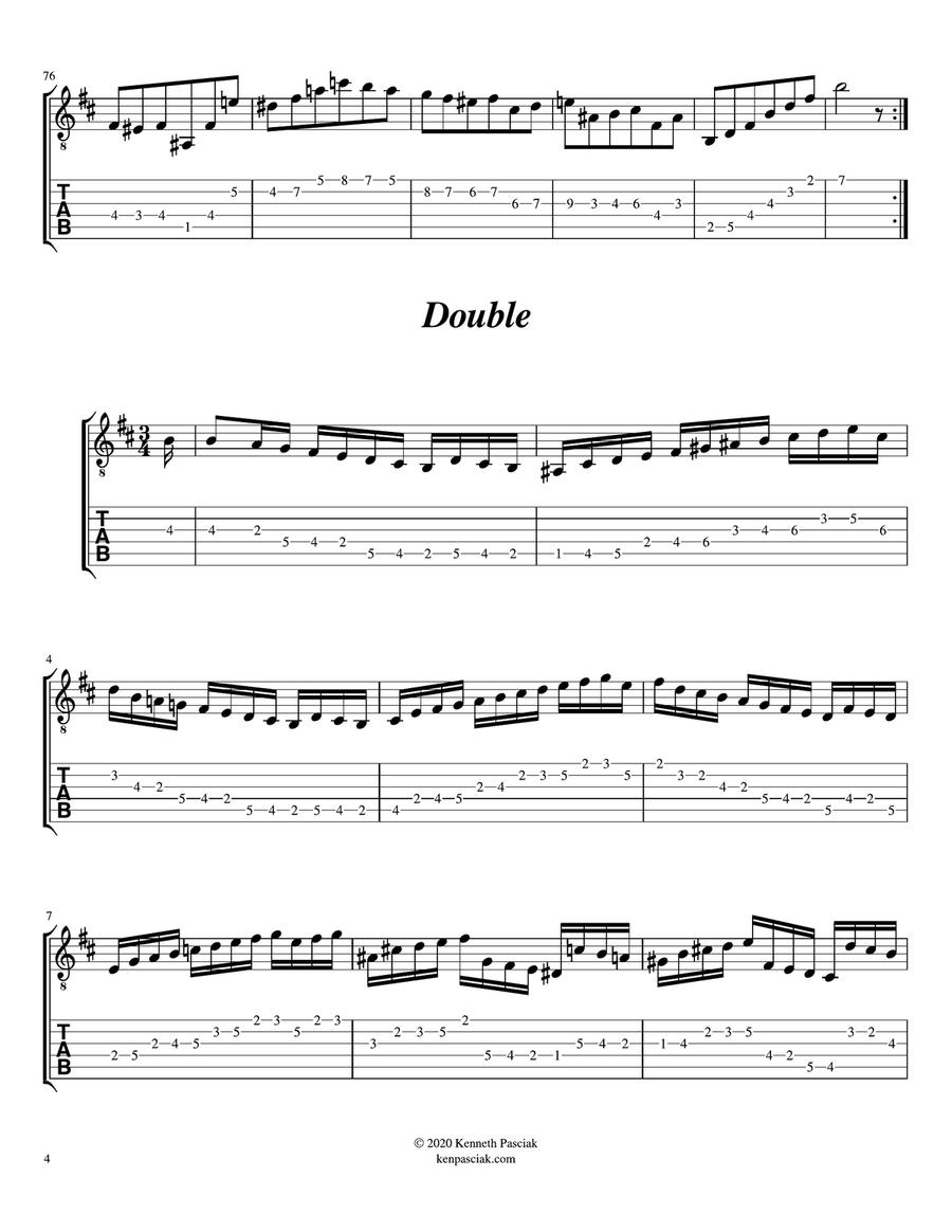 Courante and Double from Partita 1 (BWV 1002) (for Solo Guitar) Courante and Double from Partita 1 (BWV 1002) (for Solo Guitar) Chamber Music scores gallery preview page 6