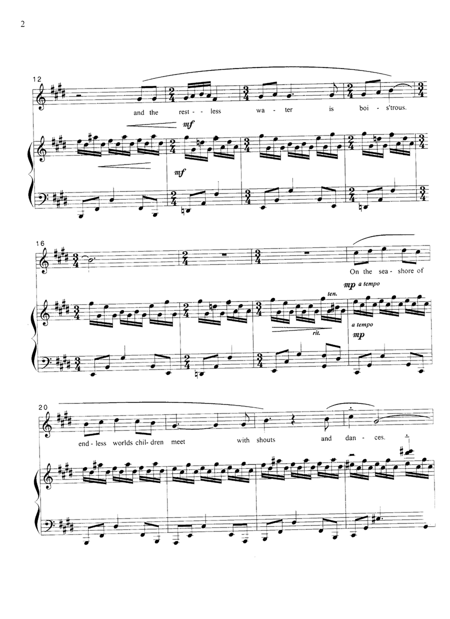 On the Seashore of Endless Worlds 4-Part scores gallery preview page 2