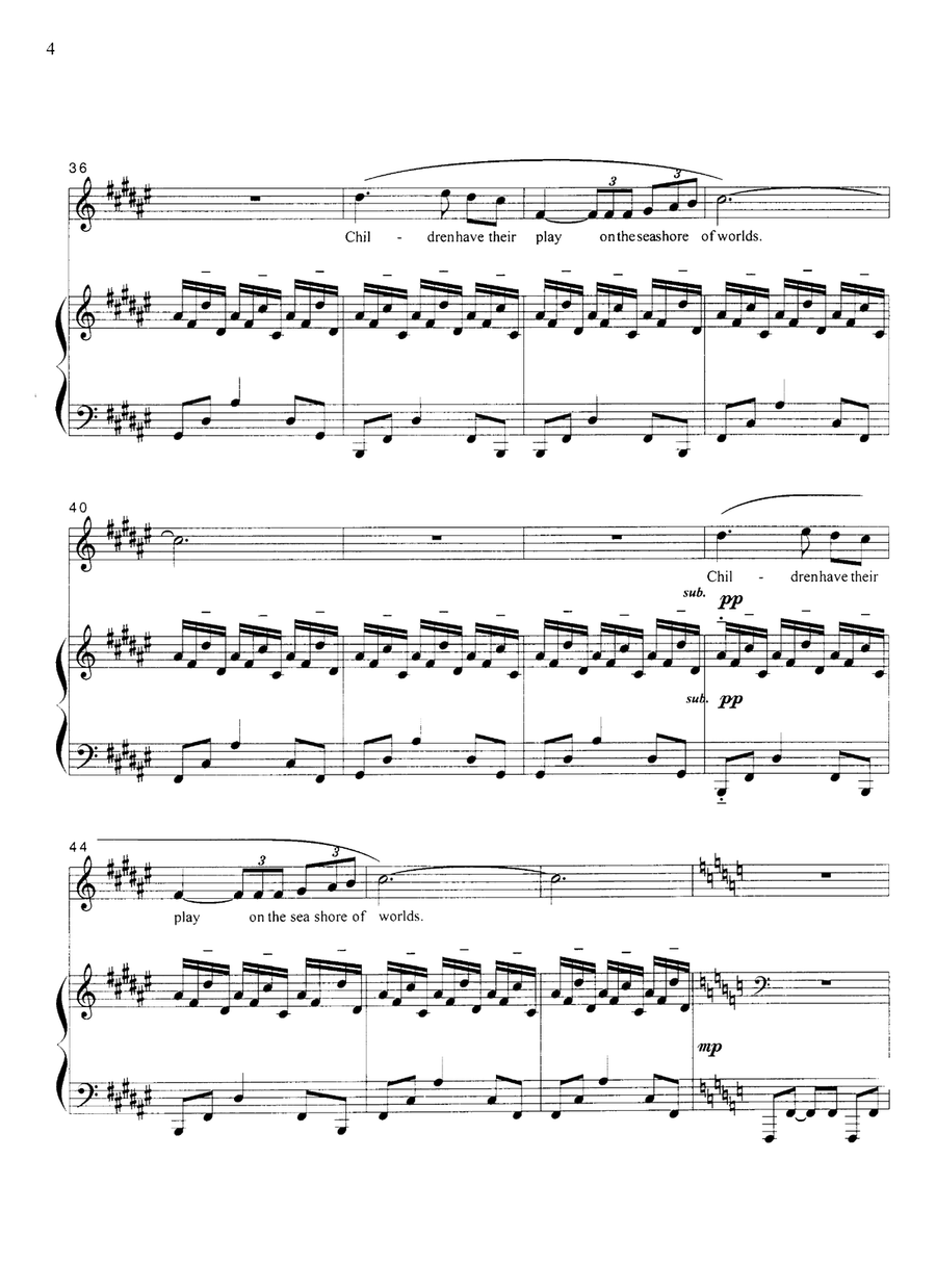 On the Seashore of Endless Worlds 4-Part scores gallery preview page 4