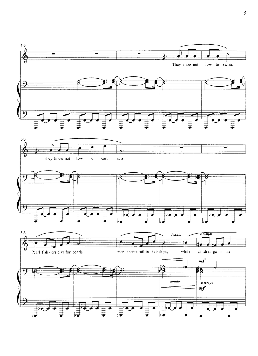 On the Seashore of Endless Worlds 4-Part scores gallery preview page 5