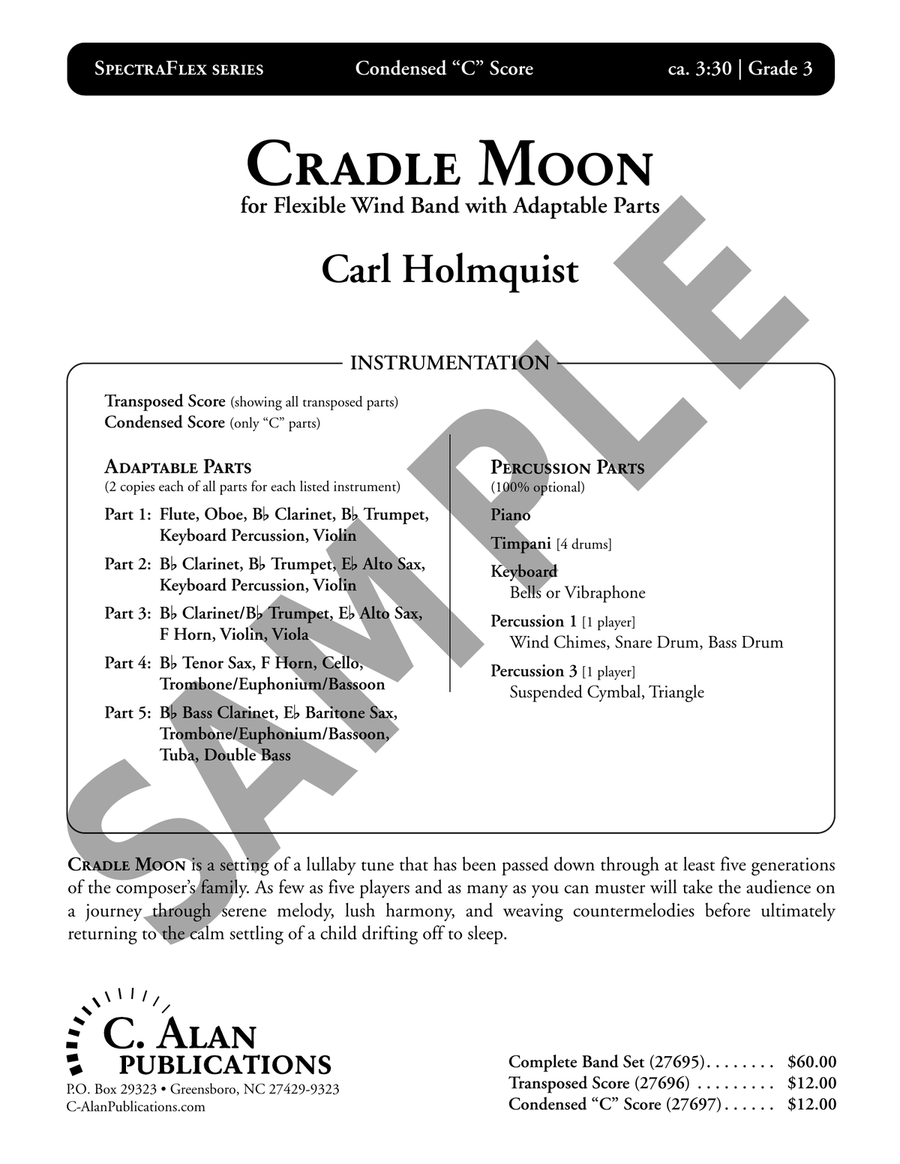 Cradle Moon (5-part flex) Flexible/Adaptable scores gallery preview page 2