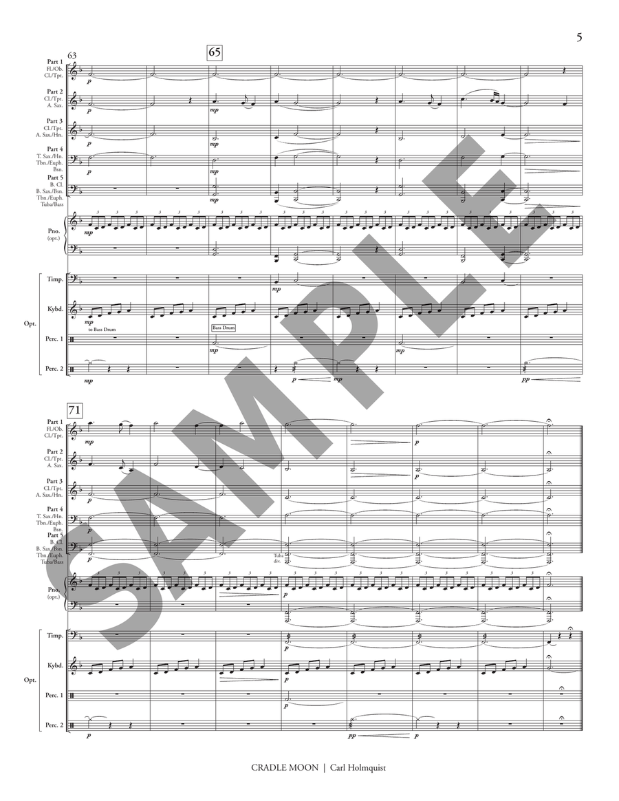 Cradle Moon (5-part flex) Flexible/Adaptable scores gallery preview page 7