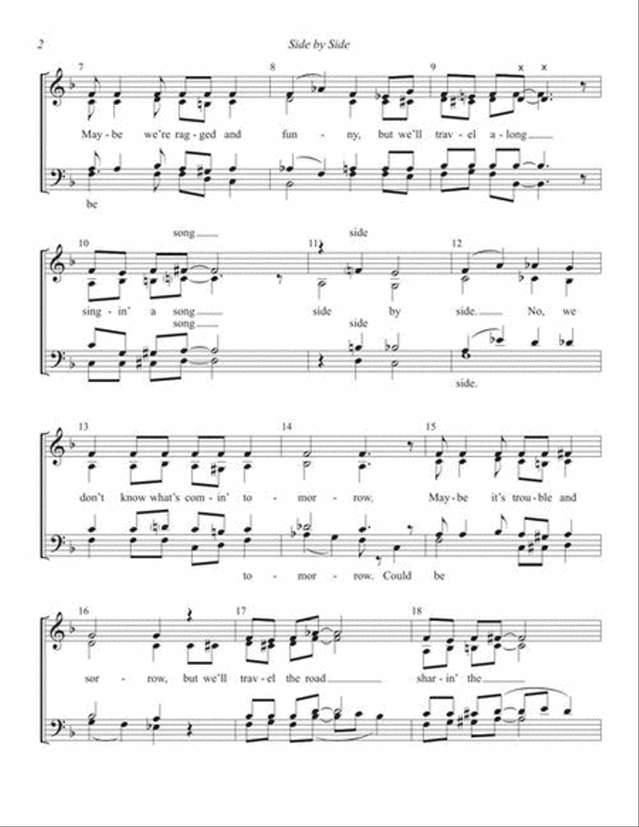 Side By Side Side By Side 4-Part scores gallery preview page 4