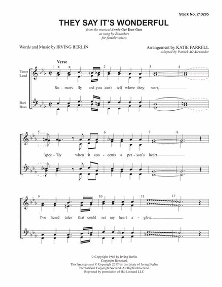 They Say It's Wonderful They Say It's Wonderful SSAA scores gallery preview page 3