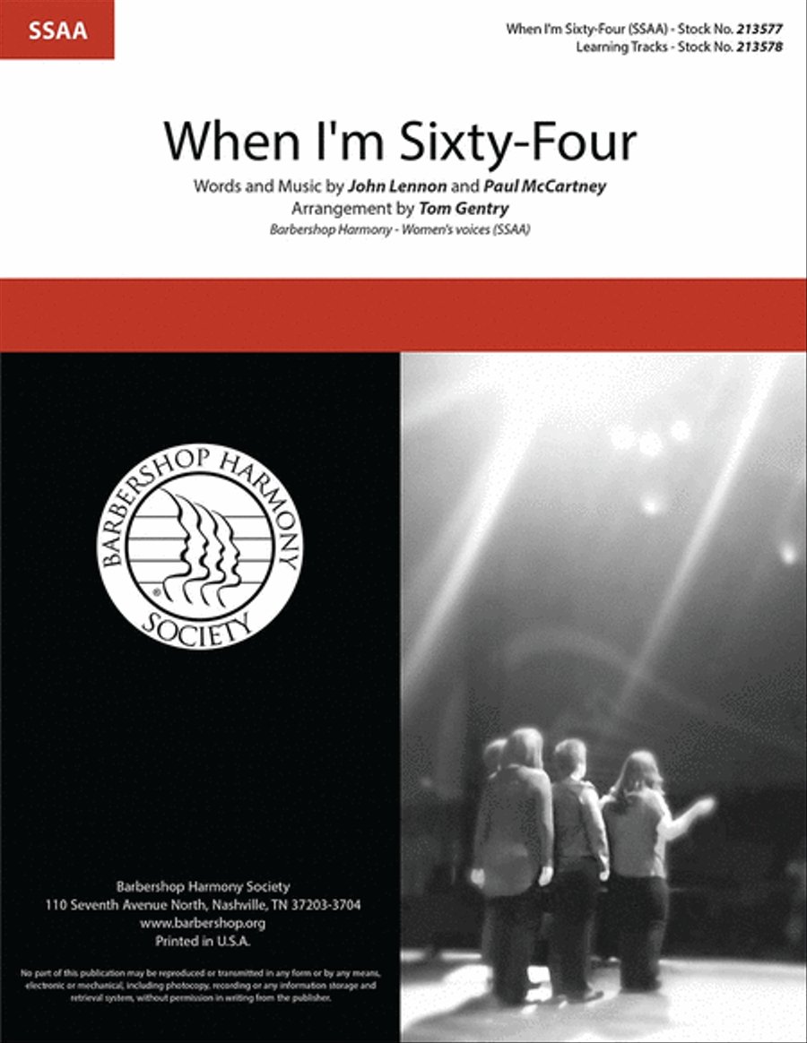 When I'm Sixty-Four When I'm Sixty-Four SSAA scores gallery preview page 1
