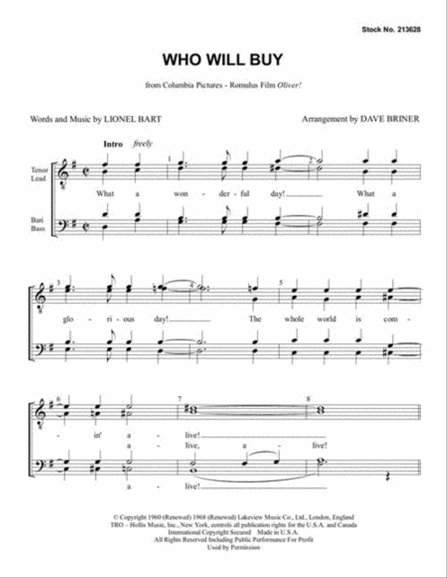 Who Will Buy Who Will Buy TTBB scores gallery preview page 3