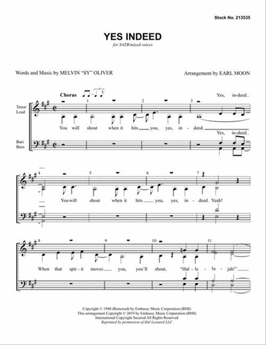 Yes Indeed Yes Indeed 4-Part scores gallery preview page 3