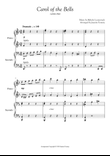 Carol of the Bells (Piano Duet)