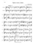 Sigh no more, Ladies for 2 clarinets