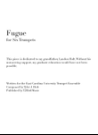 Fugue for Six Trumpets, Op. 9