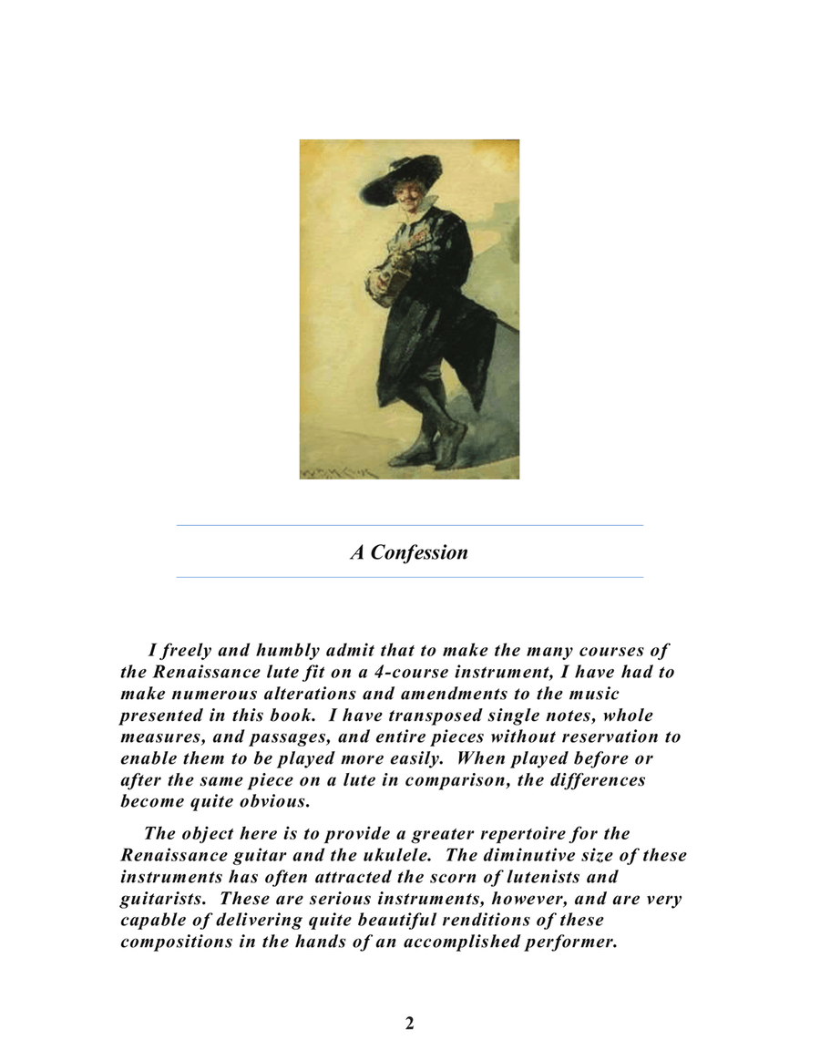 Francesco da Milano: La Canzon Delli Uccelli transcribed for Baritone Ukulele Baritone Ukulele scores gallery preview page 4
