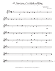 Trumpet 1 in Bb part for All Creatures of Our God and King for Brass Quintet and Piano