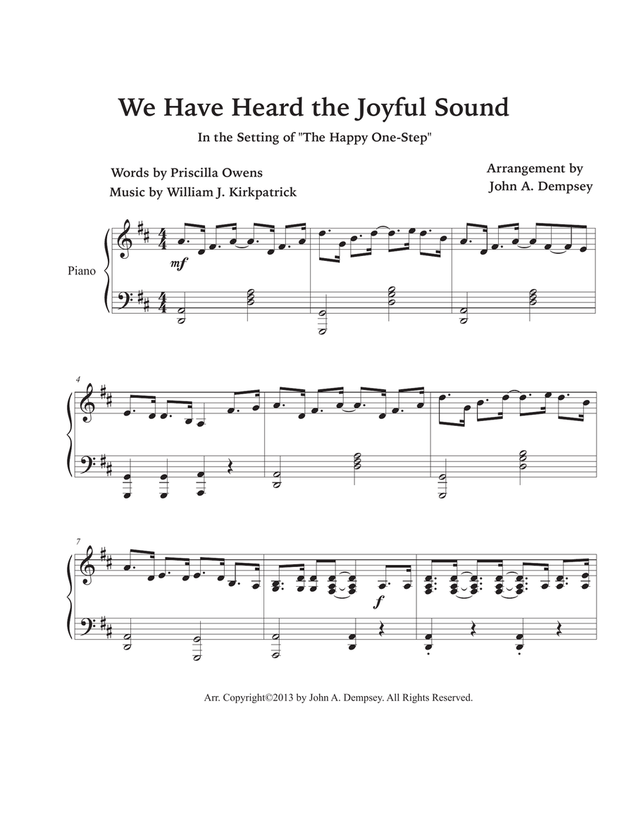 We Have Heard the Joyful Sound (Jesus Saves): Piano Solo in D major Piano Solo scores gallery preview page 4
