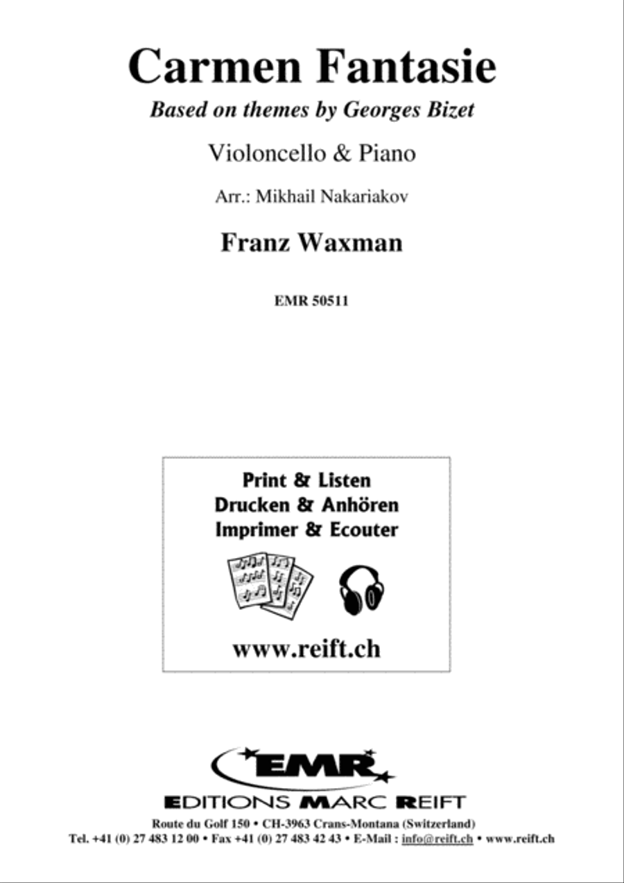 Carmen Fantasie Piano Accompaniment scores gallery preview page 1