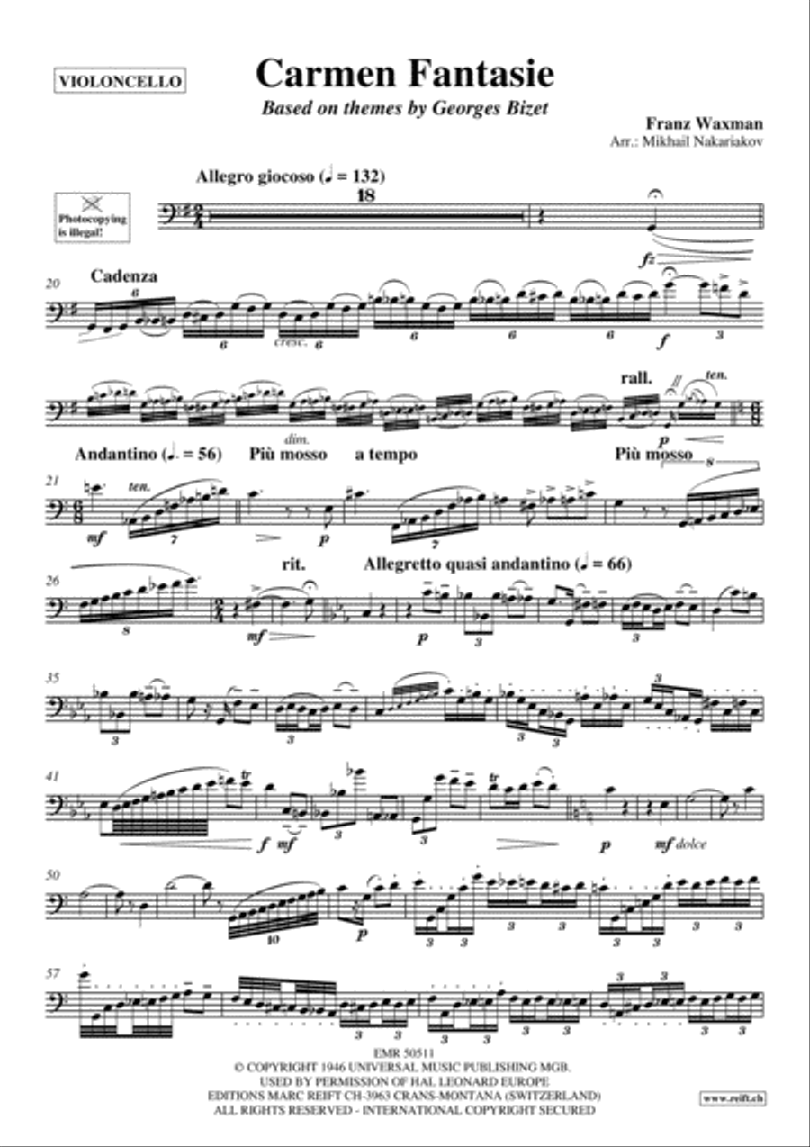 Carmen Fantasie Piano Accompaniment scores gallery preview page 2