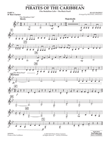 Pirates of the Caribbean (from The Curse of the Black Pearl) - Pt.4 - Bb Bass Clarinet