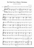 We Wish You a Merry Christmas for Horn in F and Piano mini preview