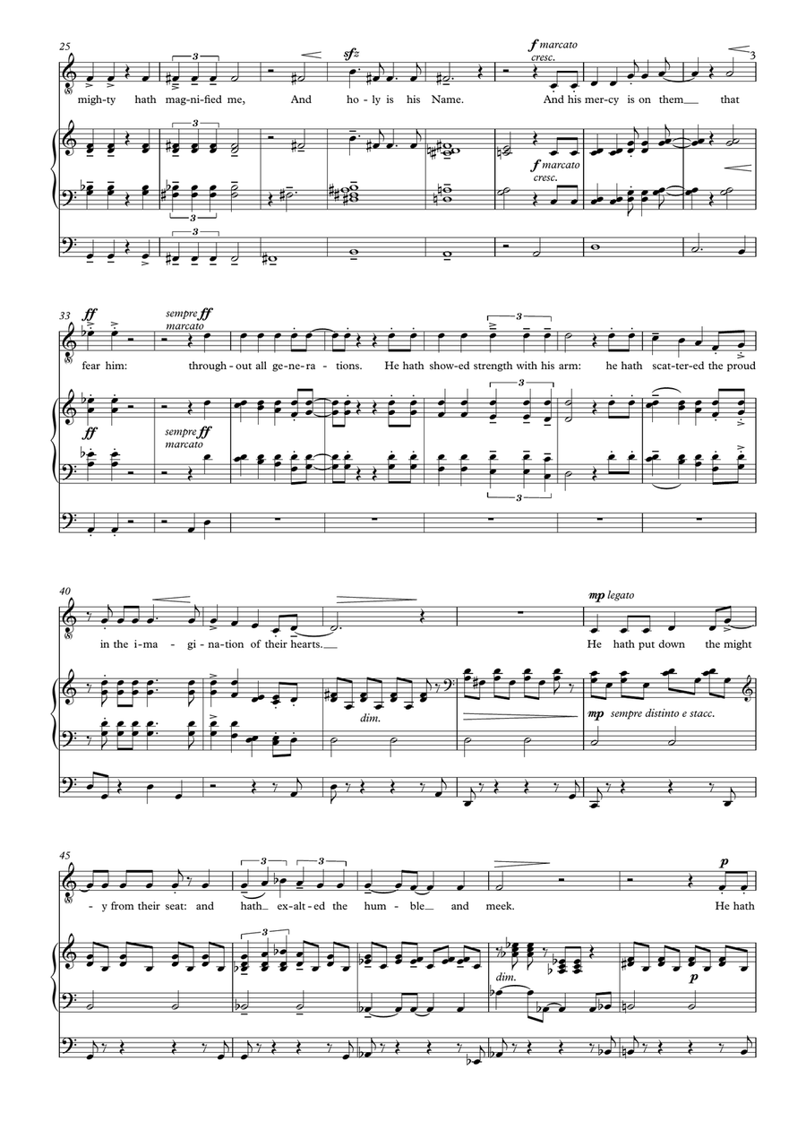 Magnificat & Nunc Dimittis (Solo/unison version) Unison Choir scores gallery preview page 3