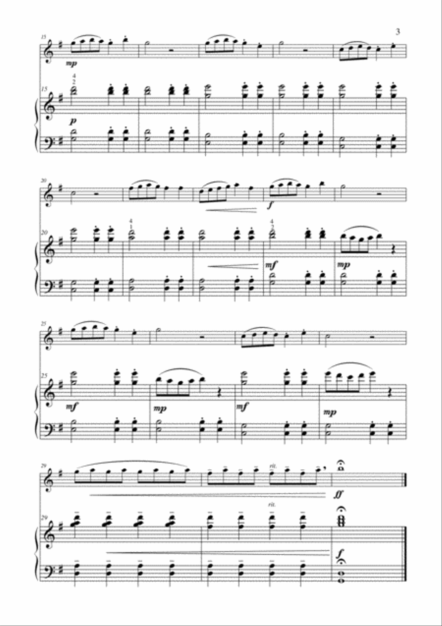 Playing in the Clouds - 16 Pieces for Flute & Piano Flute Solo scores gallery preview page 6