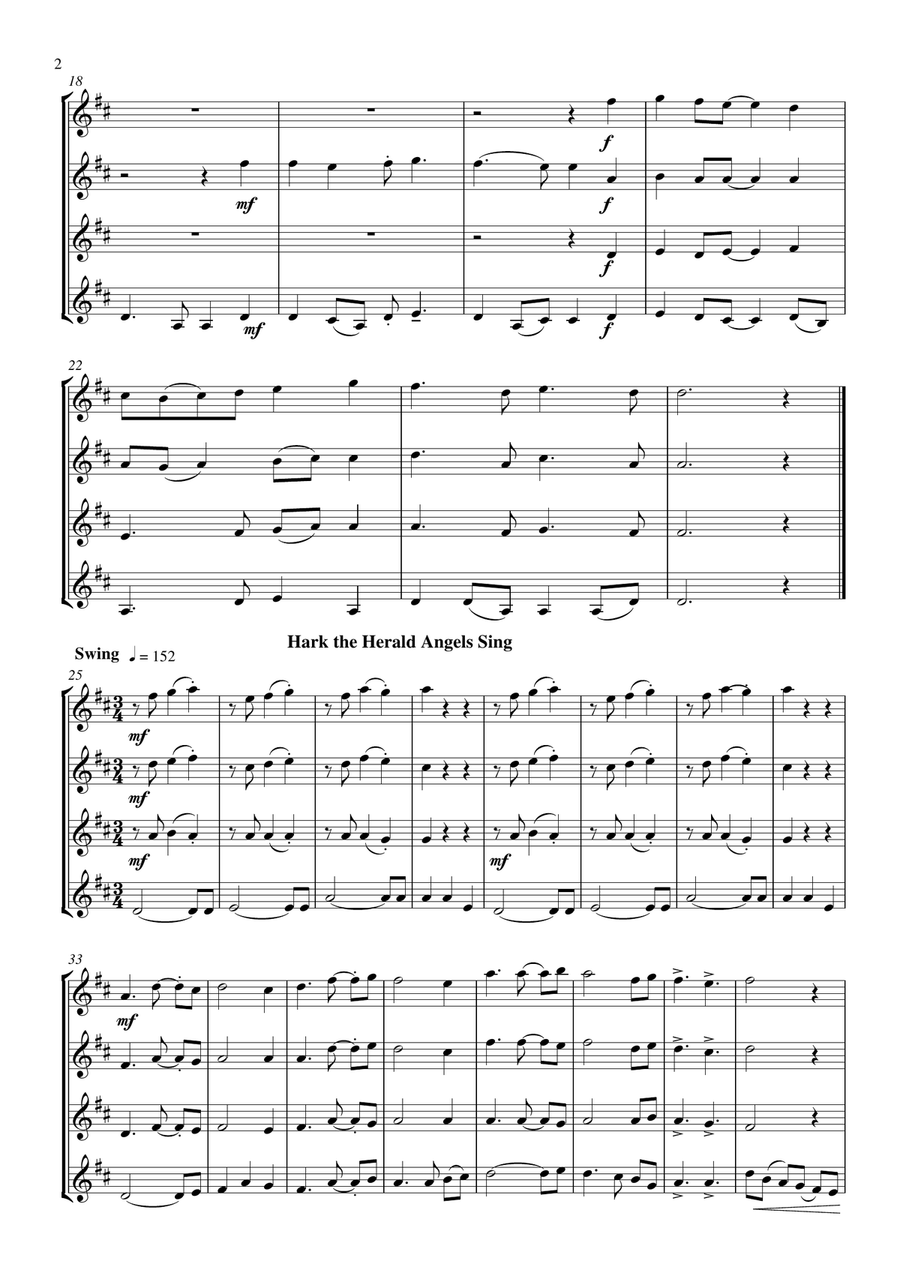 A Christmas Revamp A Christmas Revamp Clarinet Quartet scores gallery preview page 3
