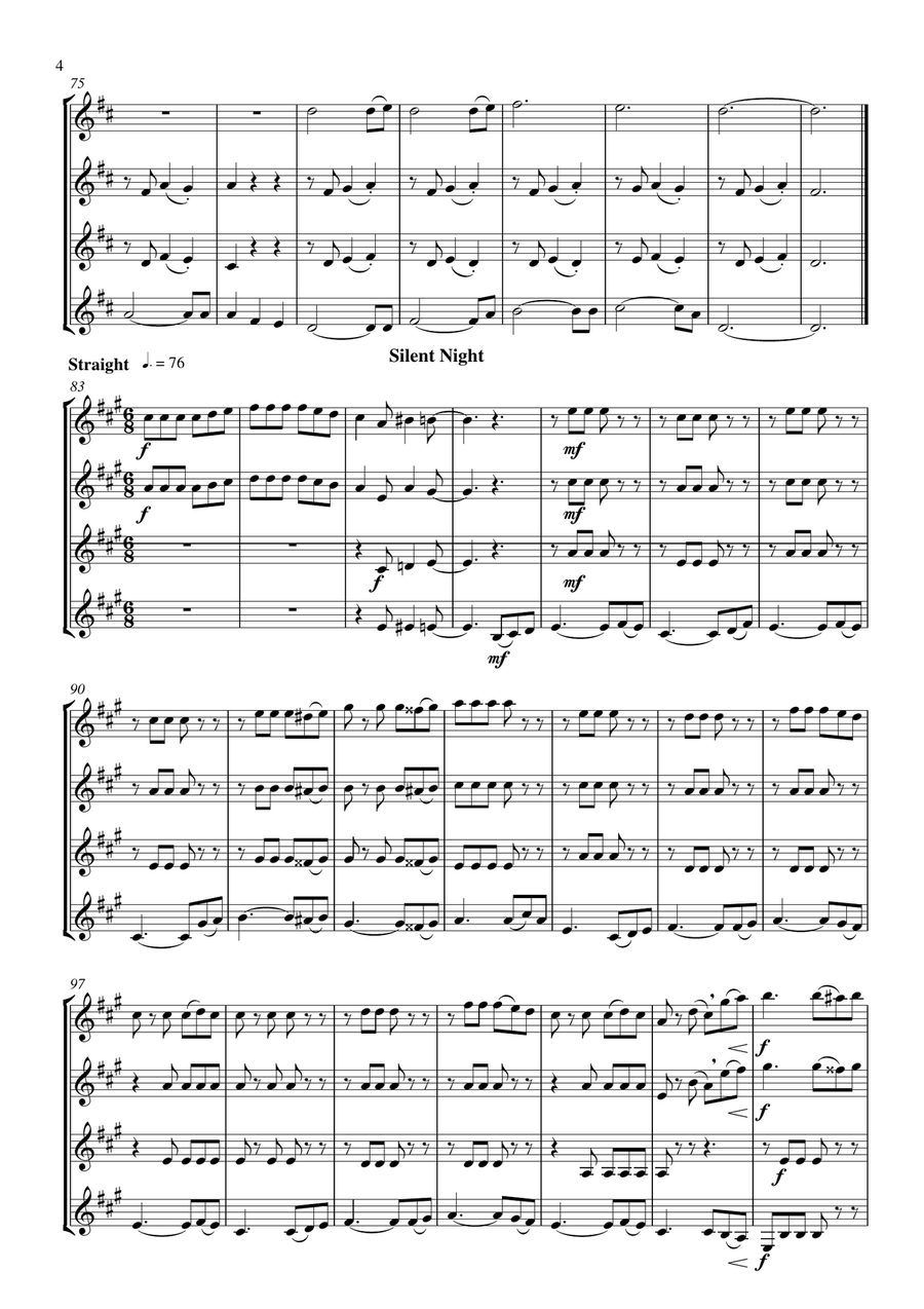 A Christmas Revamp A Christmas Revamp Clarinet Quartet scores gallery preview page 5