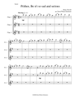 Prithee be n't so sad and serious for 3 flutes