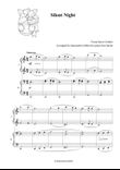 Silent Night - Christmas easy piano four hands mini preview