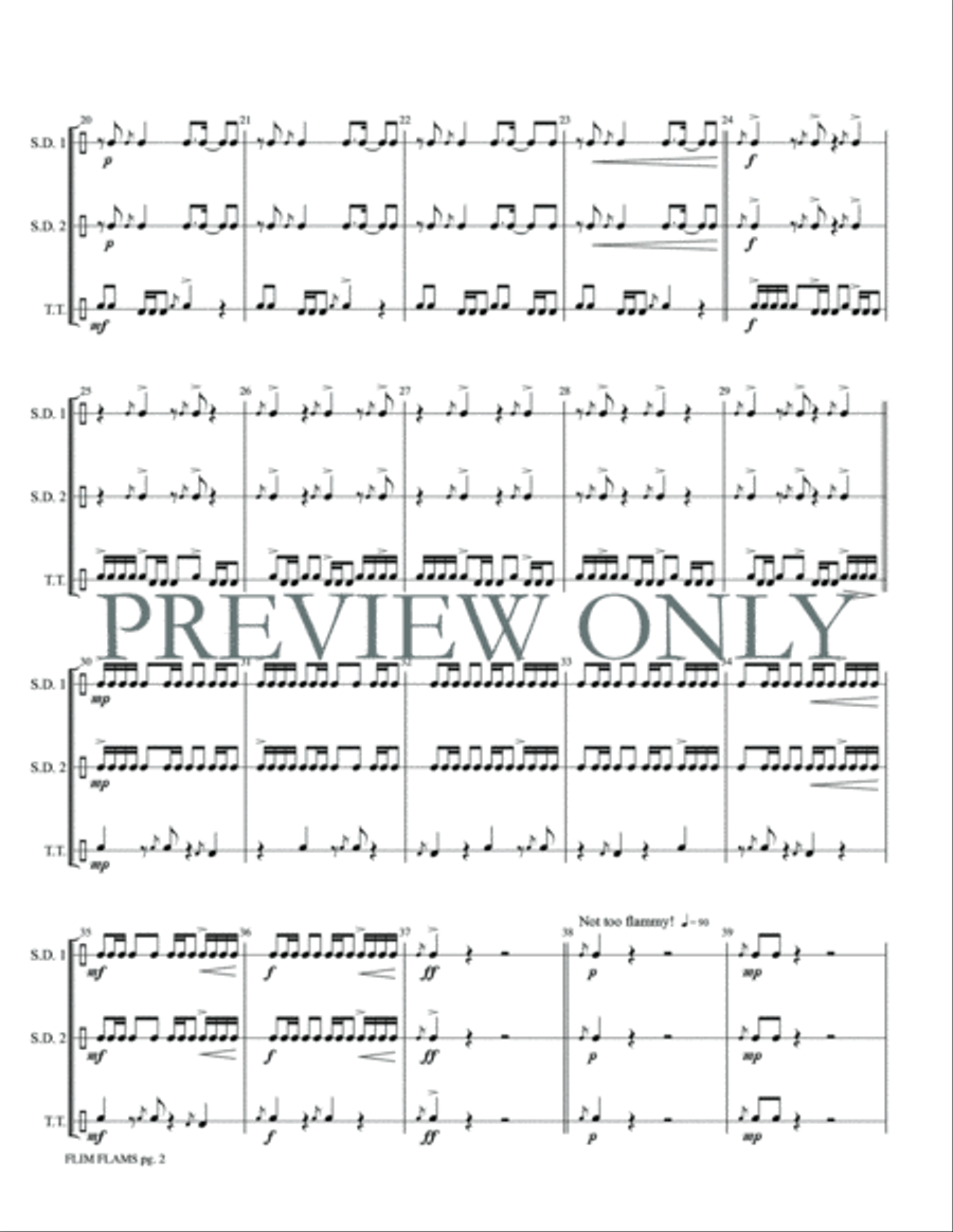 Flim Flams Percussion Ensemble scores gallery preview page 4