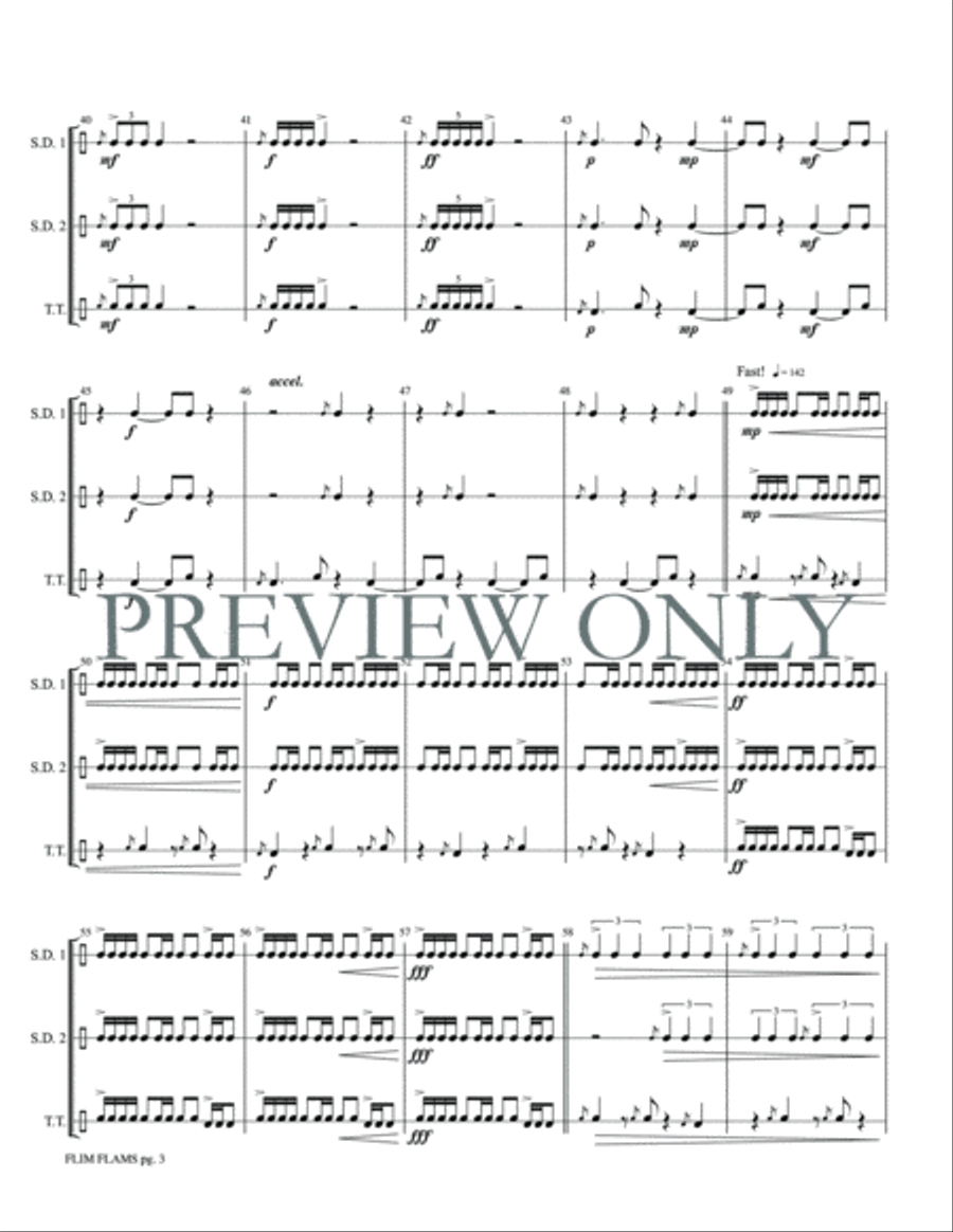 Flim Flams Percussion Ensemble scores gallery preview page 5