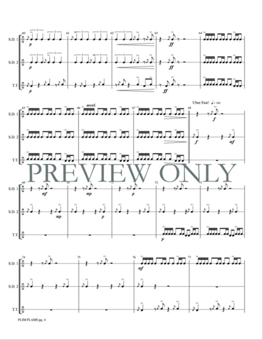 Flim Flams Percussion Ensemble scores gallery preview page 6
