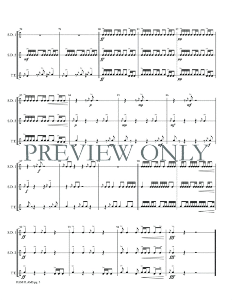 Flim Flams Percussion Ensemble scores gallery preview page 7