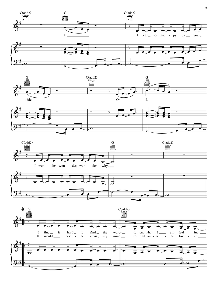 Live For Loving You Live For Loving You Piano, Vocal, Guitar scores gallery preview page 3