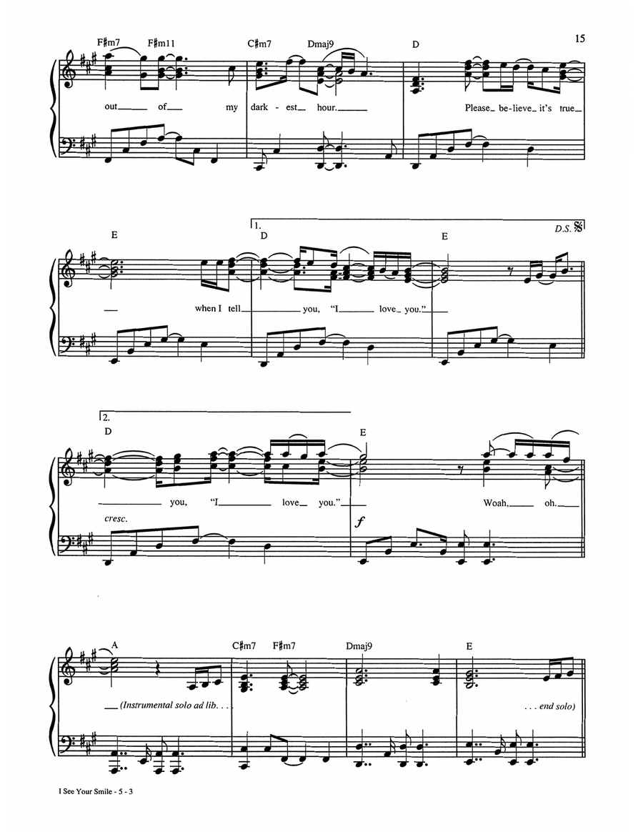 I See Your Smile I See Your Smile Piano, Vocal, Guitar scores gallery preview page 3