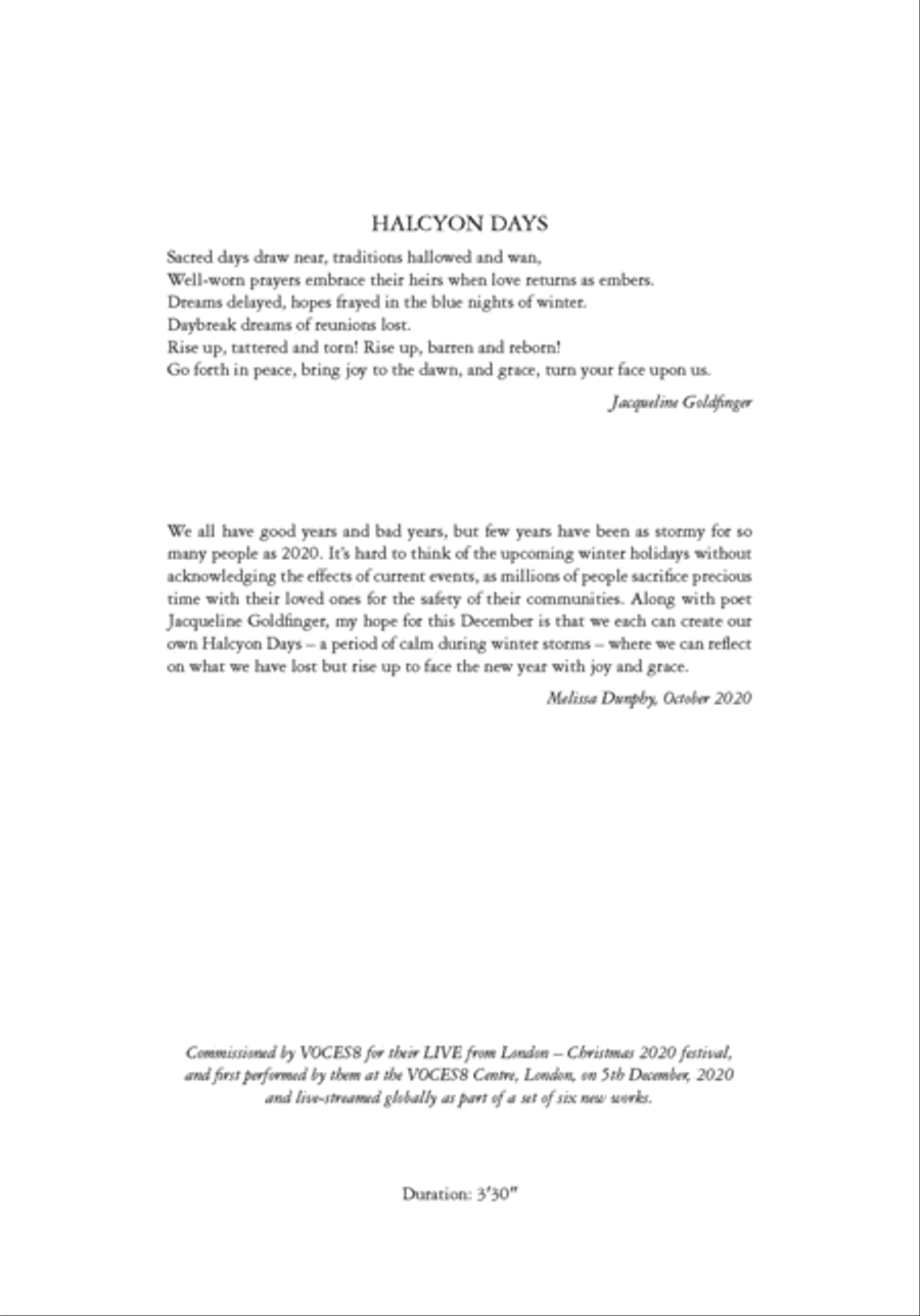 Halcyon Days for SATB Choir 4-Part scores gallery preview page 2
