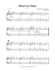 Minuet in F Major - Wolfgang Amadeus Mozart (Easy to read)