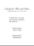 Sonata for Flute and Piano, Op. 12