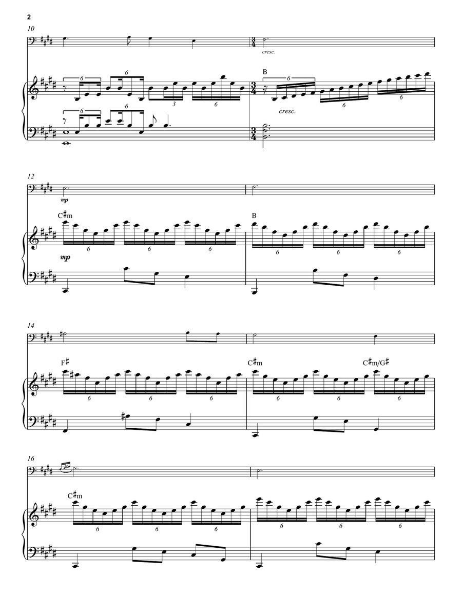 Avatar (The Theme) (Jake's First Flight) Piano scores gallery preview page 2