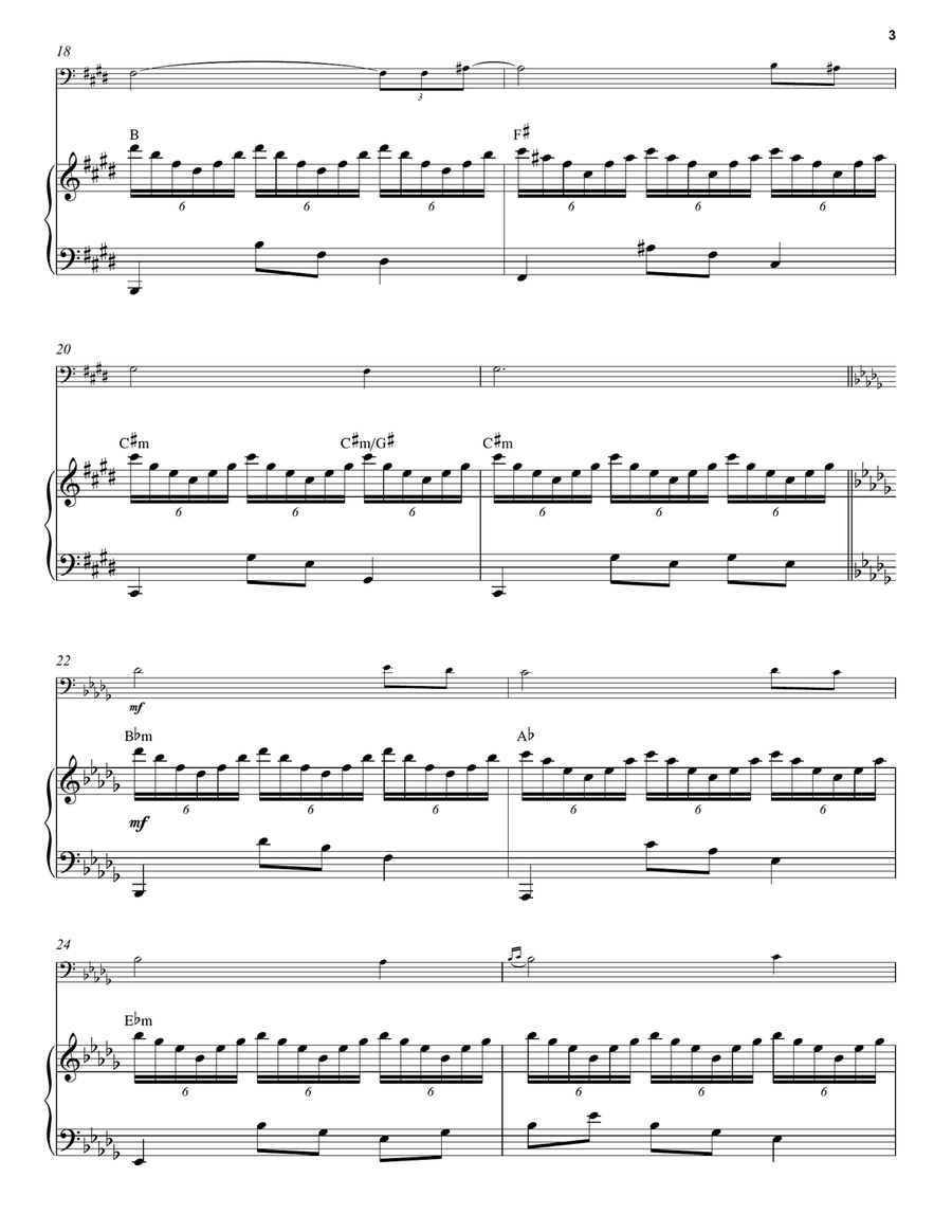 Avatar (The Theme) (Jake's First Flight) Piano scores gallery preview page 3