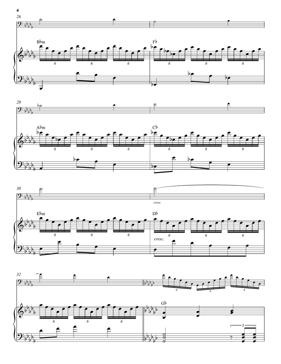 Avatar (The Theme) (Jake's First Flight) Piano scores gallery preview page 4