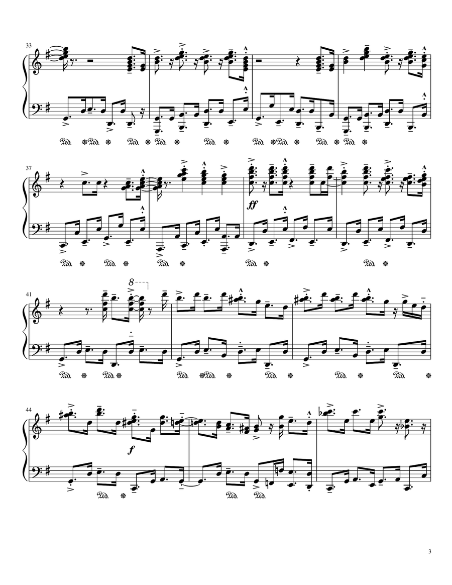 Jingle Bells Boogie Piano Solo scores gallery preview page 3