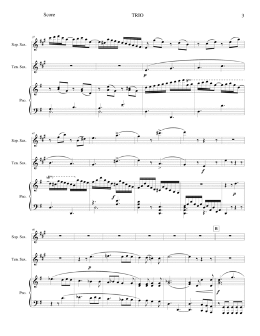 Trio for Piano, Flute and Cello - Opus 45 Flute scores gallery preview page 3