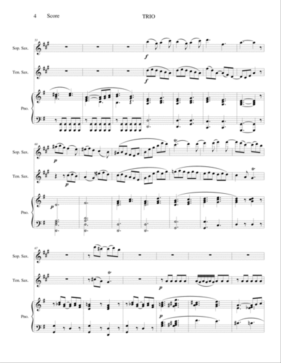Trio for Piano, Flute and Cello - Opus 45 Flute scores gallery preview page 4
