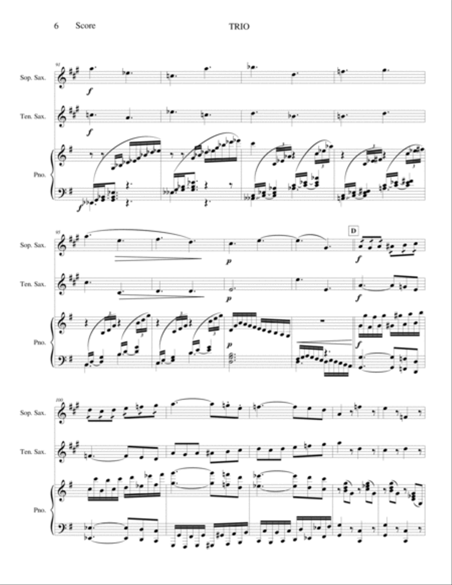Trio for Piano, Flute and Cello - Opus 45 Flute scores gallery preview page 6