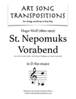 WOLF: St. Nepomuks Vorabend (transposed to D-flat major)