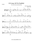 O Come All Ye Faithful for Cello Solo
