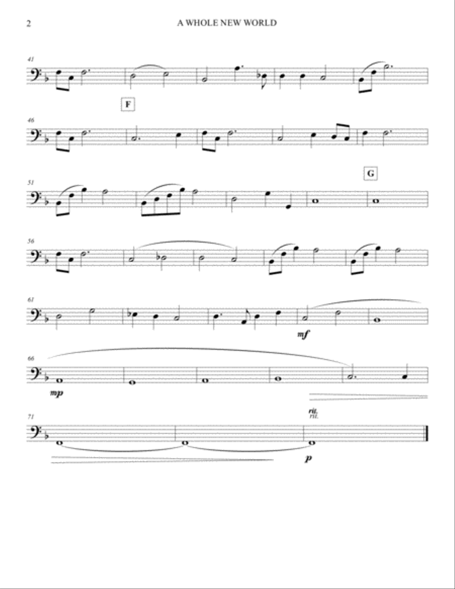 A Whole New World String Quartet scores gallery preview page 2