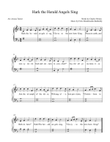 Hark the Herald Angels Sing for easy piano